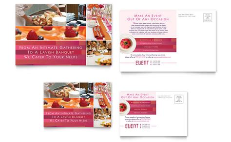 Corporate Event Planner & Caterer Postcard Template Design