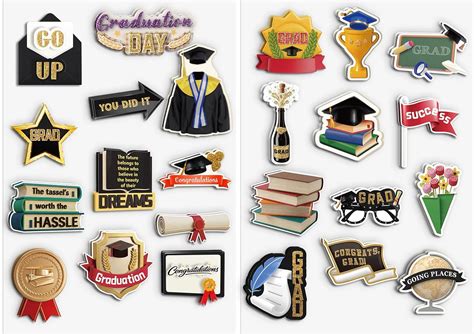 amazoncom  pcs  graduation stickers die cut layer glitter