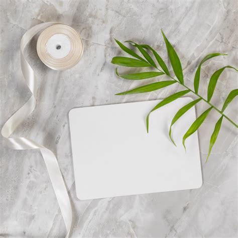 premium photo flat lay design  blank paper