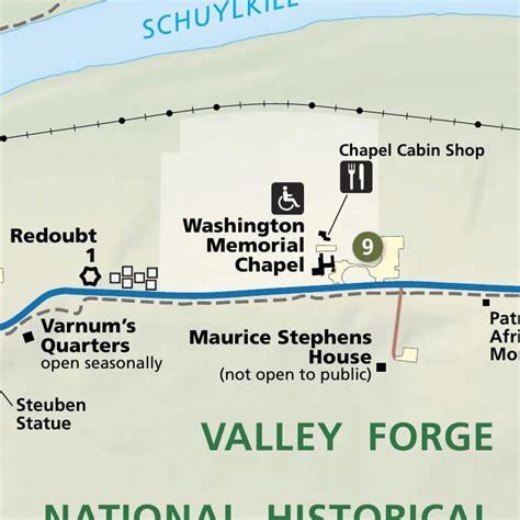 Valley Forge National Historical Park Map by US National Park Service ...