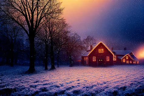 Winter Farmhouse Scenes 4 By Wildwanderingirl On Deviantart