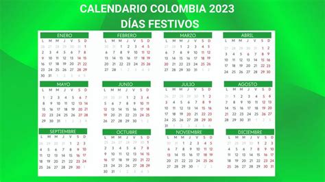 Calendario Colombia 2023: conozca los días festivos del año y qué se ...