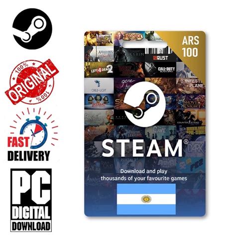 Ar Steam Argentina Wallet T Card Ars Digital Code 100 Ars1000 Ars