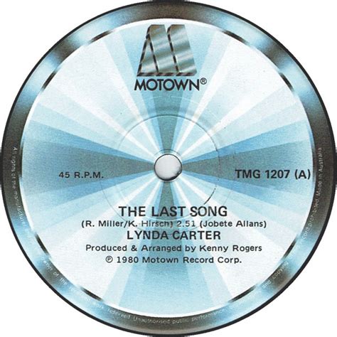 Lynda Carter – The Last Song (1981, Vinyl) - Discogs