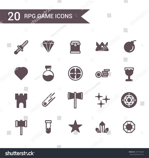 Game Rpg Icon Set Vector Silhouette 库存矢量图（免版税）397749634 Shutterstock