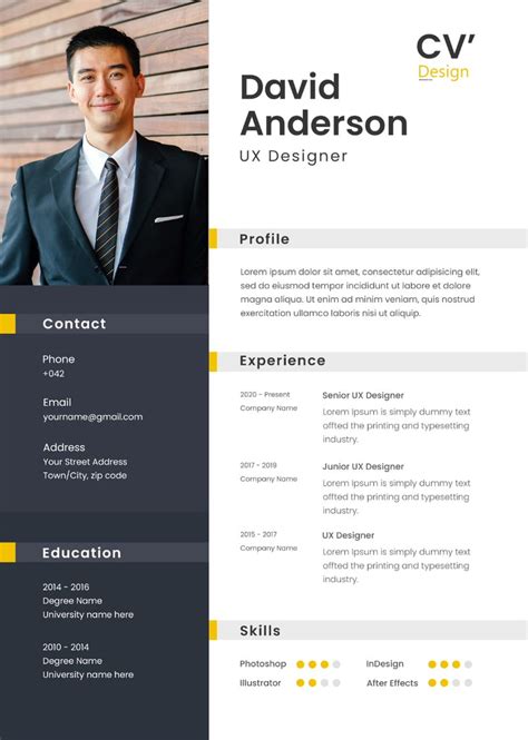 Free CV Resume Format Choose From 100s Of Designs English CV Example