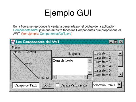 PPT Componentes básicos de GUI Parte I PowerPoint Presentation free