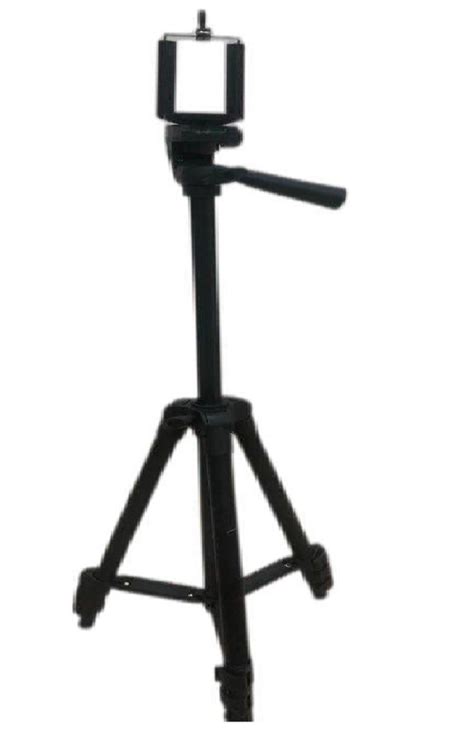 Black Metal Tripod Stand For Photography Pan And Tilt Rotation Type