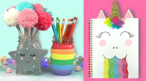 Diy Unicorn School Supplies For Teens Back To School Youtube