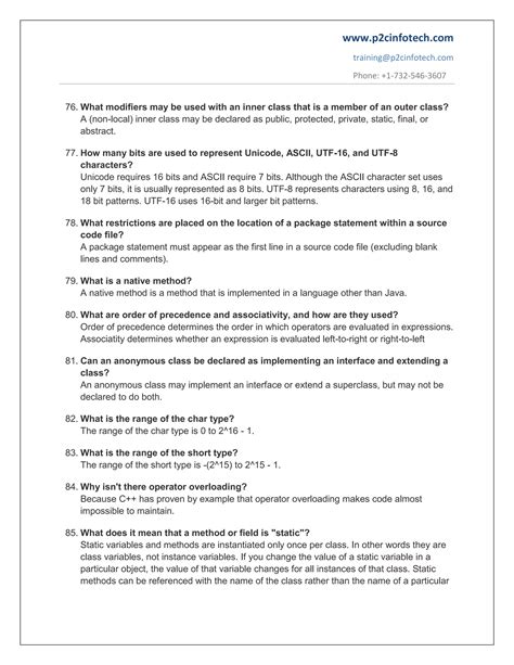 Basic Java Important Interview Questions And Answers To Secure A Job Pdf