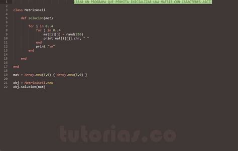 Poo Arrays Ruby Matriz De Caracteres Ascii Tutorias Co Riset