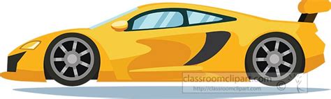 Automobiles Clipart - modern-yellow-race-sports-car-clipart - Classroom ...