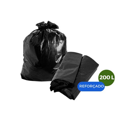 Saco de Lixo 200 Litros Preto Reforçado 5kg Granfort Plásticos e