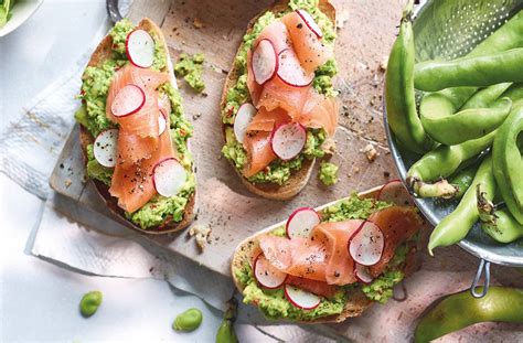 Salmon And Smashed Avocado Bruschetta Recipe Tesco Real Food