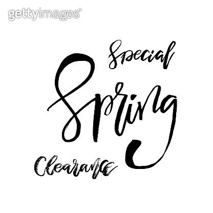 Special Spring Clearance Hand Drawn Inspiration Quote Vector