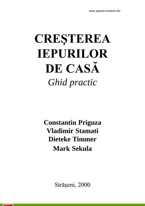 PDF CRETEREA IEPURILOR DE CASˆ PDF file3 1 Introducere Mulþi