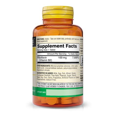 Vitamin B2 100 Mg Nutrients Best