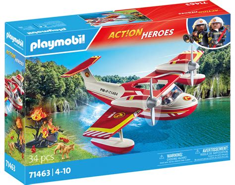 Playmobil Action Heroes Pas Cher Hydravion Avec Pompier