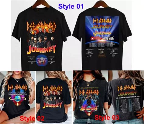 T Shirt Def Leppard And Journey The Summer Stadium Tour Signature