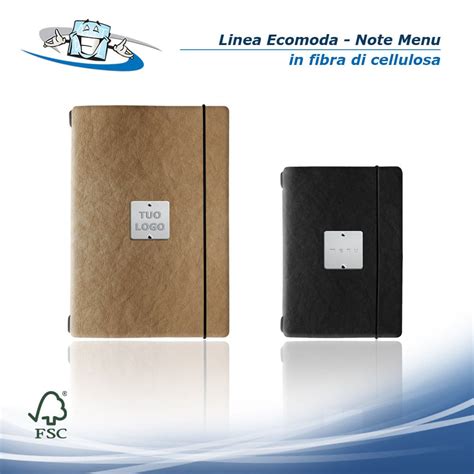 Linea Ecomoda Note Menu In Fibra Di Cellulosa In Formati Con