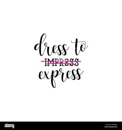 Dress To Express Isolated Calligraphy Letters Feminist Quote Graphic