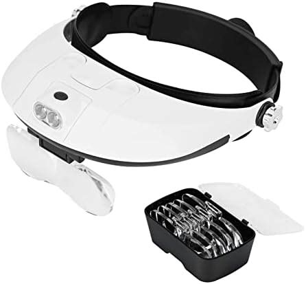 Phoewon Bandeau Loupe Horloger Mains Libres Loupe Avec Lumi Re Casque