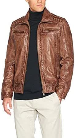 Camel Active Lederjacke Blouson Marron Cognac 033 Medium Taille Du