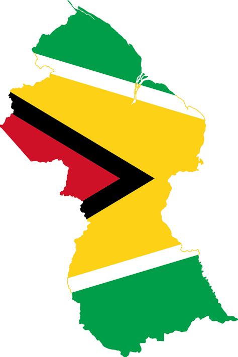 Flag map of Guyana | Symbol Hunt