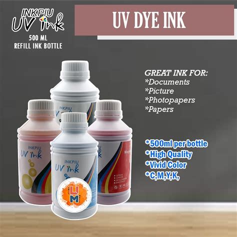 Inkpiu Universal UV Dye Ink 500ml Premium Ink Great Ink Shopee