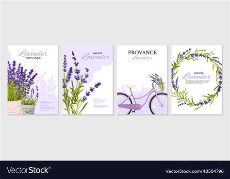 Lavender poster set Royalty Free Vector Image - VectorStock