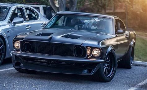 Flat Black 1969 Ford Mustang