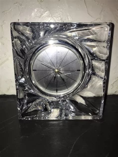 Pendule Horloge En Cristal Sign E Daum France Eur Picclick Fr