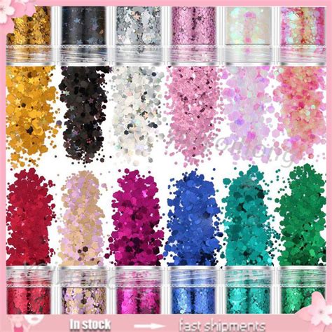 Colors Mixed Holographic Chunky Glitter Face Body Eye Hair Nail