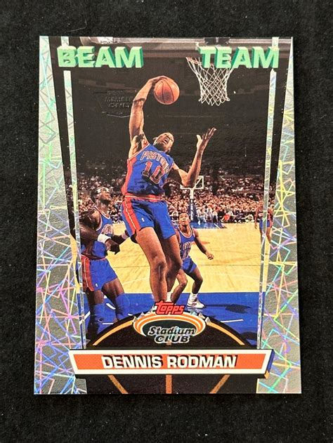 Lot Topps Stadium Club Beam Team Dennis Rodman Hof