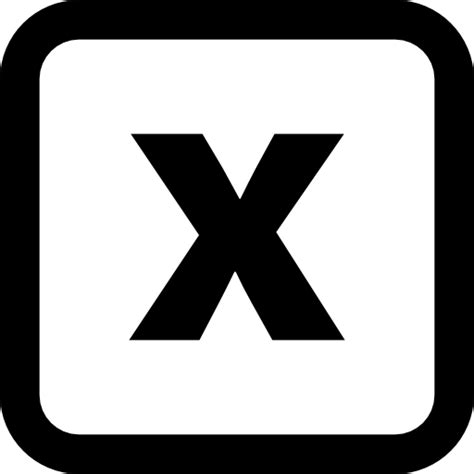 Close Square Rounded Interface Symbol With A Cross Free Interface Icons