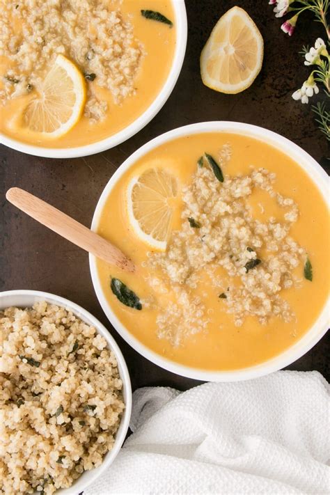 Squash Soup with White Beans and Quinoa - My Kitchen Love