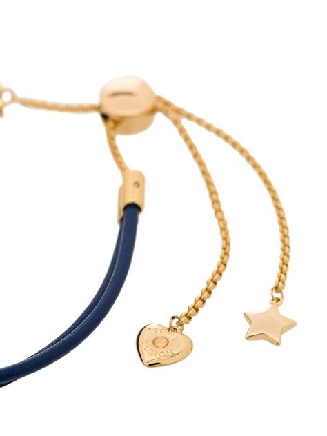 Tory Burch Kira Double Strap Bracelet Blue FARFETCH