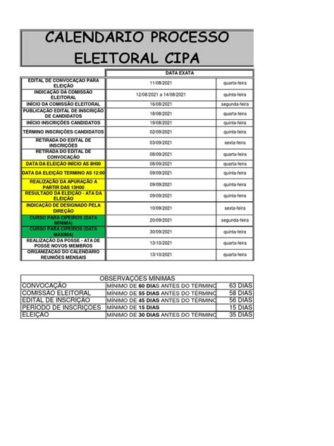 Calendario Cipa 2021 2022 Pdf