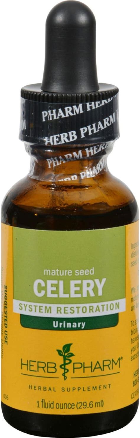 Herb Pharm Certified Organic Celery Seed Liquid Extract For Urinary System Support