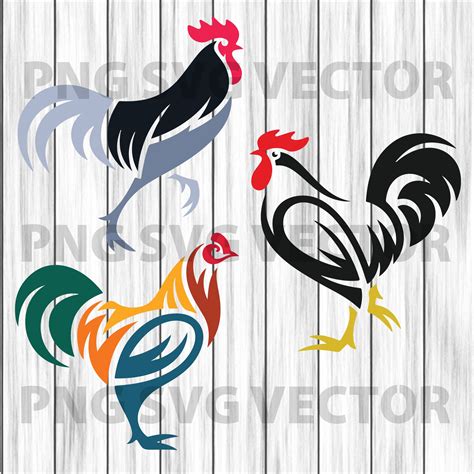 Rooster Cutting Files Rooster Cricut Svg Rooster Clipart Svg Rooster