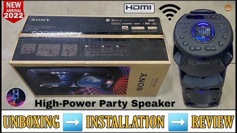 SONY MHC V43D 2022 High Power Party Speaker With Lighting Unboxing