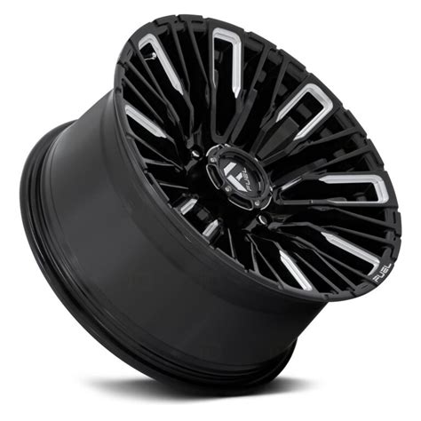 Fuel D849 Rebar Gloss Black Milled PowerHouse Wheels Tires