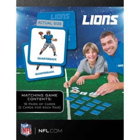 MasterPieces Officially Licensed NFL Detroit Lions Matching Game For