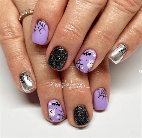 35 Spooky Purple Halloween Nails Designs