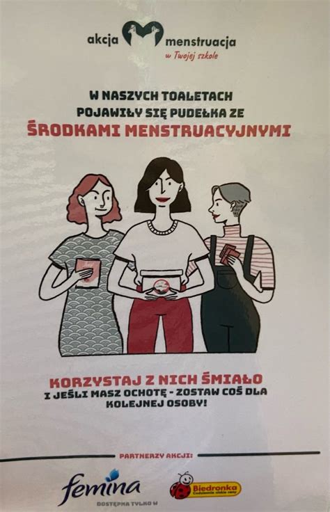 Akcja Menstruacja Szkoła Podstawowa Nr 15 im Ks Jana Dzierżona