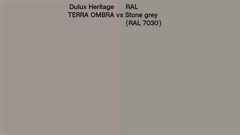 Dulux Heritage Terra Ombra Vs Ral Stone Grey Ral Side By Side