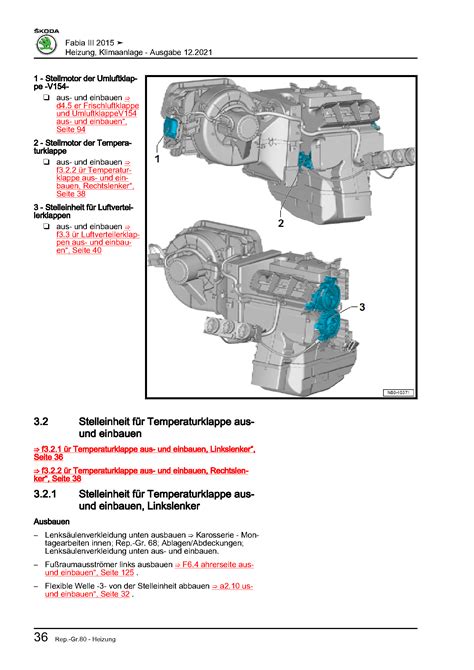 Skoda Fabia Reparaturanleitung Heizung Klimaanlage Ebay