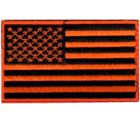 USA FLAG-ORANGE AND BLACK