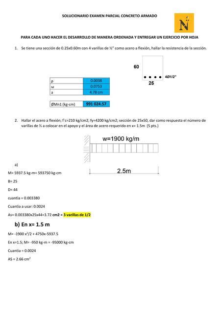 Solucionario Examen Parcial Concreto Armado UDocz 85750 Hot Sex Picture