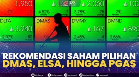 Rekomendasi Saham Pilihan Dmas Elsa Hingga Pgas